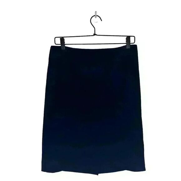 MM La Fleur Navy Blue Crepe Pencil Skirt – Size 6 - Picture 1 of 5